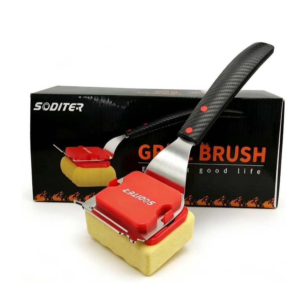 Grill Brush Bristle Free with Collapsible Bucket, BBQ Grill Cleaning Brush fo...
